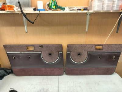 1982 Chevette 4DR Front Door Panels Set Red Manual Windows