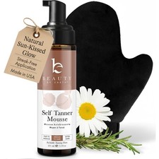 Self Tanner Tanning Mousse Kit - USA Made with Natural  Organic Ingredients, Se