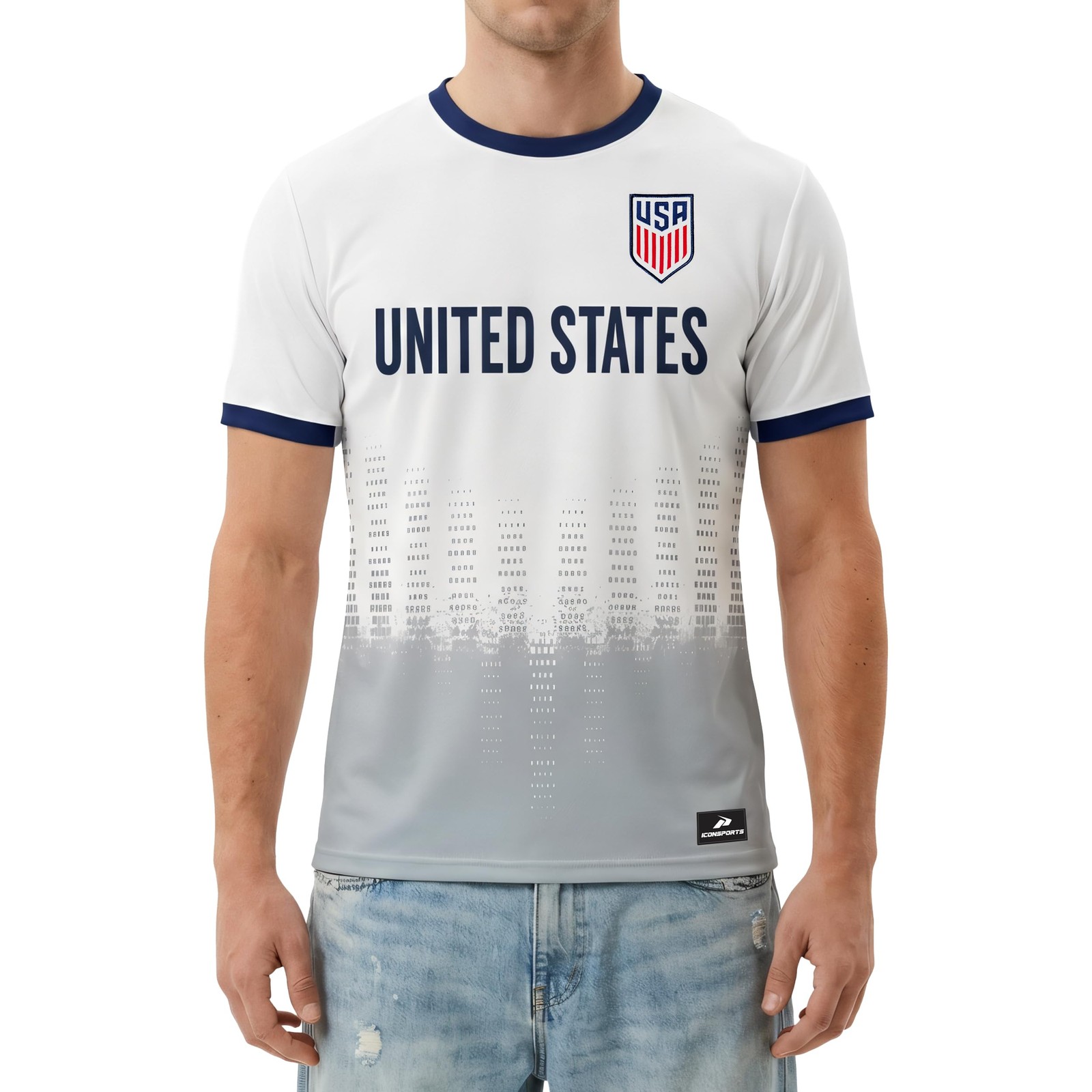 Icon Sports U.S. Soccer USMNT Adult Game X-Large, Frequency | White