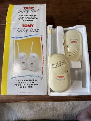 Vintage Tomy Baby Link Babyphone verpackt mit Anleitung Requisite oder Display