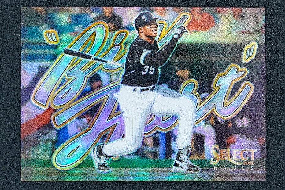 2023 PANINI SELECT NAMES FRANK THOMAS BIG HURT #SN8 SP CASE HIT PRIZM FIRST BASE