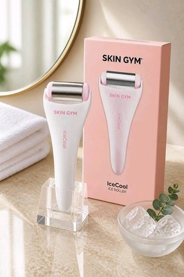 Skin Gym IceCool Ice Roller Gesichtsmassage Kühlroller Rosa