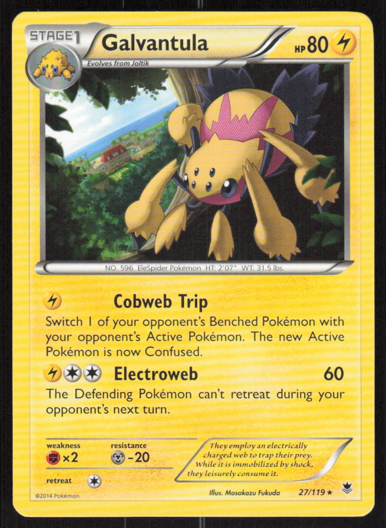 Galvantula (XY Phantom Forces) 27/119 Holo Holo Rare Deck Exclusives Pokemon LP