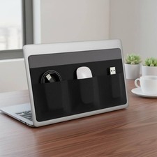 Laptop Pocket Universal Compatibility Peel-and-Stick Accessory Holder