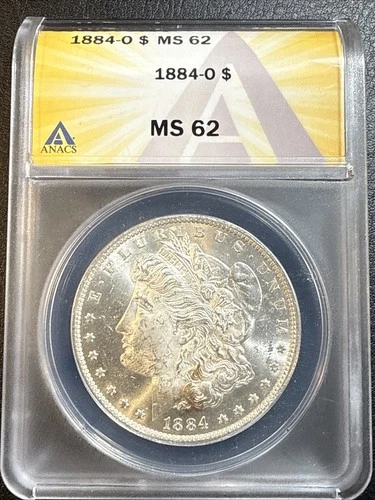 1884-O Morgan Dollar $1 MS 62 ANACS 031401
