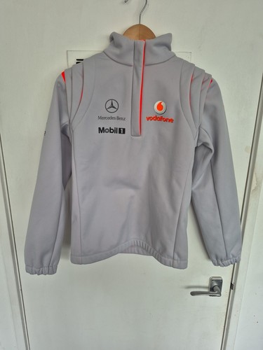 Giacca Pullover Mercedes Benz McLaren Vodafone F1 Team Grigio Zip Piccolo Track Top - Foto 13 di 15