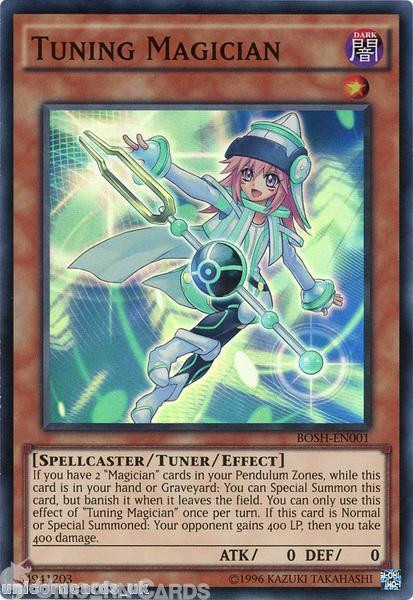 BOSH-EN001 Tuning Magician Super Rare 1st edition Mint YuGiOh Card