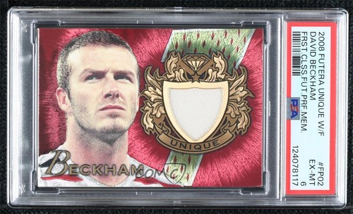 2008 Futera Unique World Football 191/350 David Beckham #FP02 PSA 6 0cp0