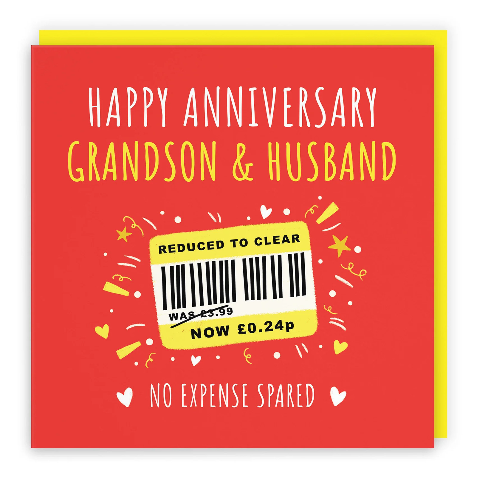 Grandson And Husband Anniversary Card Reduced To Clear Moments