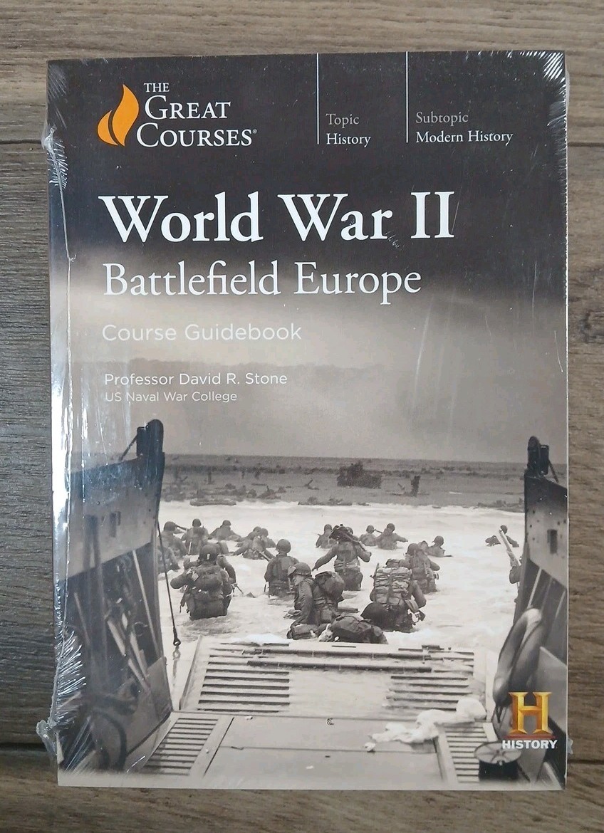 THE GREAT COURSES 4 DVD & Guidebook World War II 2 Battlefield Europe Mint Cond