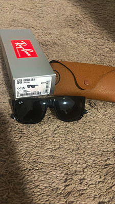Ray-Ban RB4165 Justin 601/71 Black Frame Dark Green Tinted 54-16 145