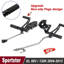 CNC Forward Controls Footpegs For Harley Sportster 883 Low XL883L 04-2013 Black