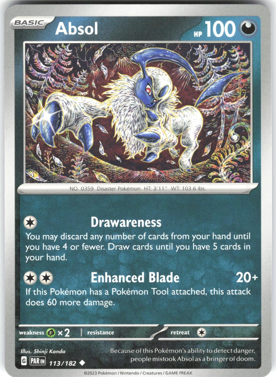 Absol 113/182 Paradox Rift Pokemon Card NM