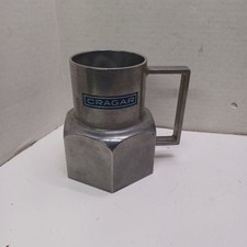 Vintage 70s Cragar Mag Wheel Heavy Aluminum Chug-a-lug Mug Ships Free In The Usa