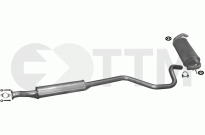 Ligne d'échappement Land Rover Freelander 1.8 118cv silencieux pour réparation contrôle technique