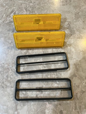 1978-1981 Camaro Front Side Marker Lamp Lens Bezel Set Amber Pair Lh Rh 4pcs 1978-1981 Camaro Front Side Marker Lamp Lens Bezel Set Amber Pair Lh Rh 4pcs