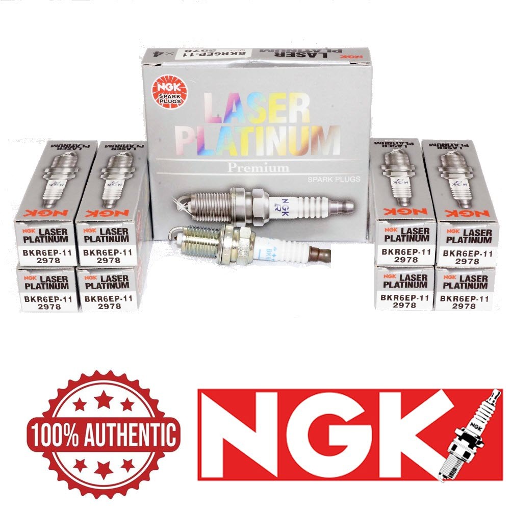 Genuine Authentic NGK 2978 Spark Plug Laser Platinum BKR6EP11 8 Pack