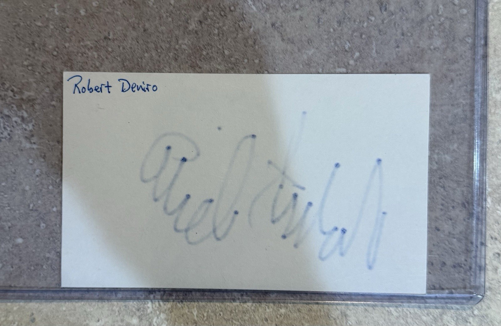 ROBERT DE NIRO SIGNED INDEX CARD GOODFELLAS THE GODFATHER FREE SHIPPING 