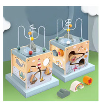 Wooden Activity Cube 5 in 1 Montessori Toy Baby 6-12M