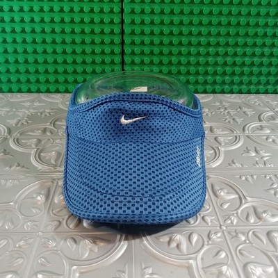 Vintage Nike Hat Cap Strap Back Blue Tailwind Aerobill Visor Mesh Panel