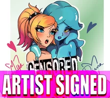 "Myana" Mya+Diana TS Goo Girls Slime Monster 11x17 Furry Art Print SIGNED Trans