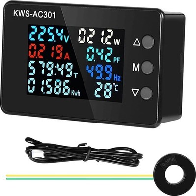 Multimeter Digital Voltmeter Amperemeter AC50300V 0100A Digitaler Stromzähler...