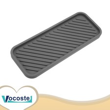Piece of 1 Bathroom Soap Dish Soap Cleaning Storage 22.8 x 9 cm Silicone Gray