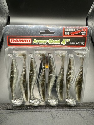 Damiki Armor Shad 4  Swimbait Pure Gill Color 8pk Very Durable