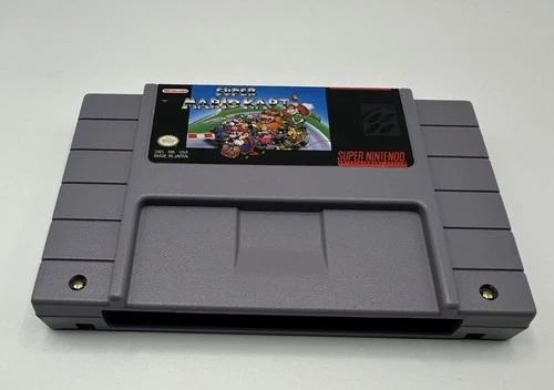 SUPER MARIO KART (SUPER NINTENDO SNES, 1992) AUTHENTIC - TESTED & WORKING CLEAN!