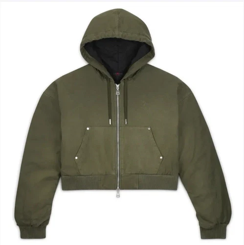 VETEMENTS Cappotto donna Active Med Jordan Jack Cactus verde oliva nuovo con etichetta