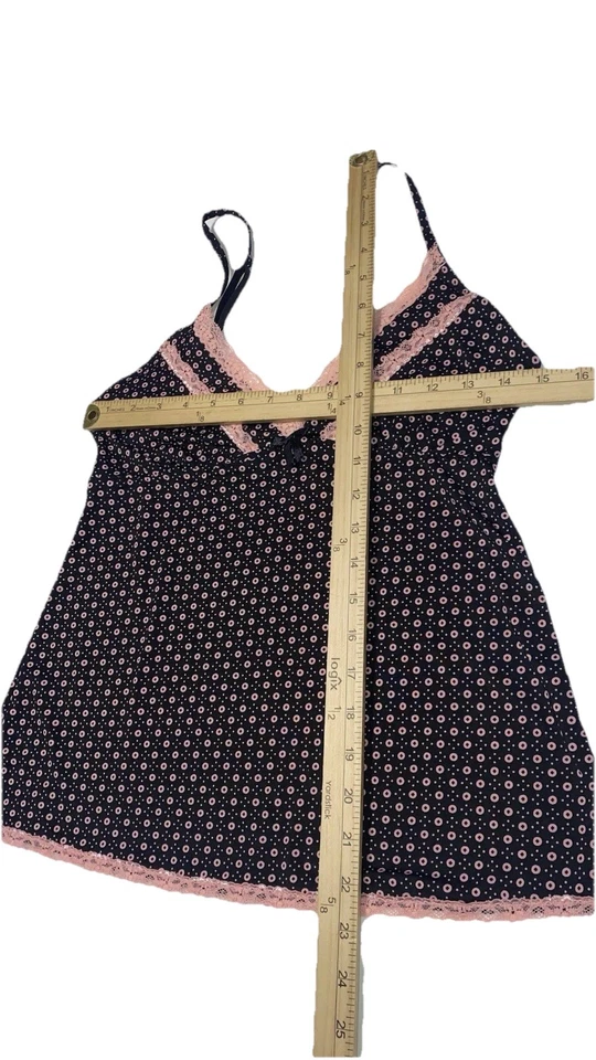 Y2k 90s Womens Brown Lace Babydoll Whimsigoth Grunge Coquette Cami Tank Top L - Image 3 of 3