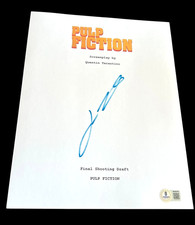 JOHN TRAVOLTA SIGNED AUTOGRAPH MOVIE SCRIPT PULP FICTION BECKETT BAS AUTO COA X2