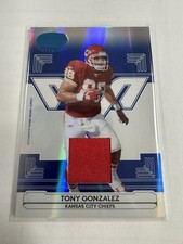 2006 Leaf Certified Materials Tony Gonzalez Mirror Blue Relic #’d /50!