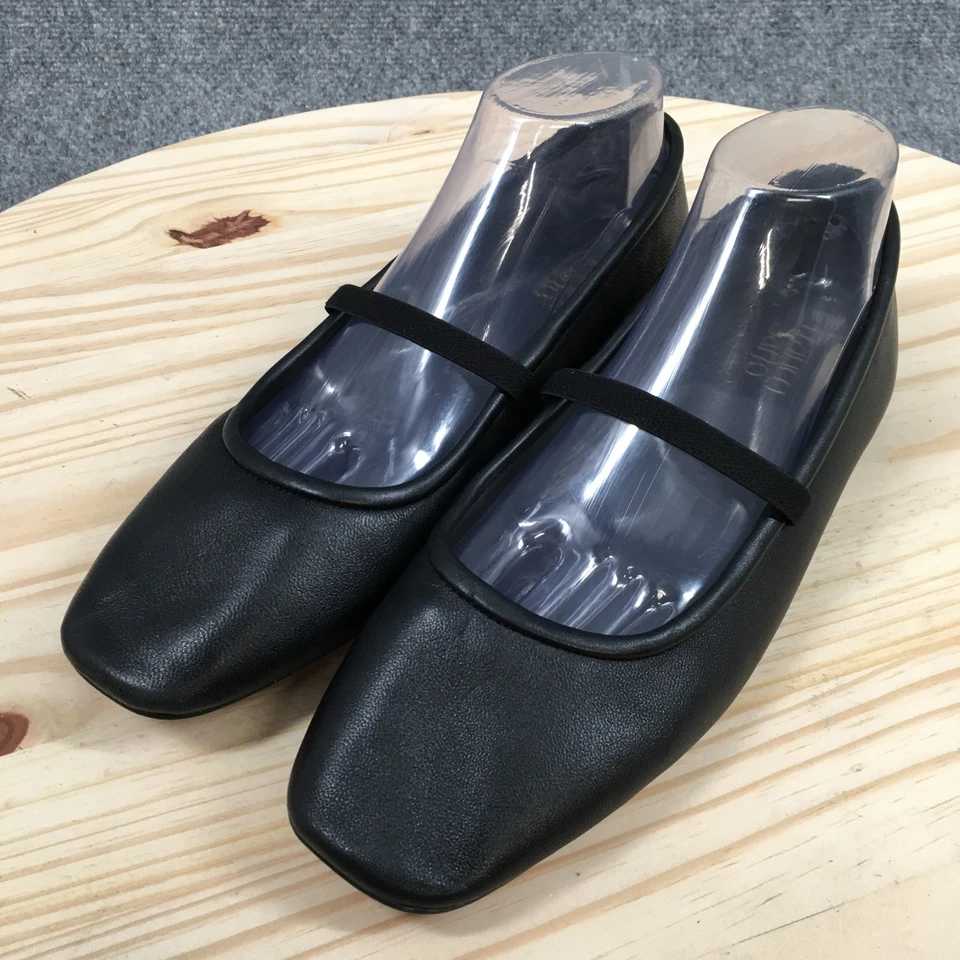 Zapatos Franco Sarto Mujer 10M Negros Eileen Mary Jane Ballet Pisos Cuero Informales Foto 3 de 4