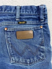 Wrangler Jeans Mens 34x30 (Fits 32x29) Blue Denim 936DEN Slim Cowboy Cut