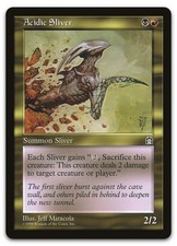 Acidic Sliver (NM) Stronghold STH Magic MTG