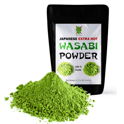 Japanese Wasabi Powder 3.2 Oz (90 Grams) Extra Hot - No Fillers - 100% Pure