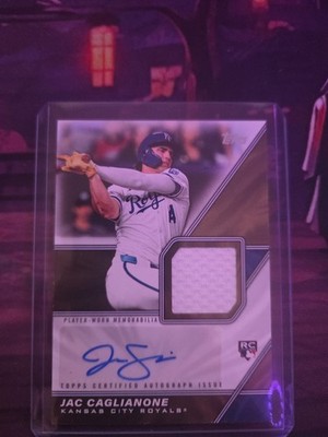 Jac Caglianone Topps 2026 Series 1 RC Auto Relic Rookie Patch #MLMA-JCA
