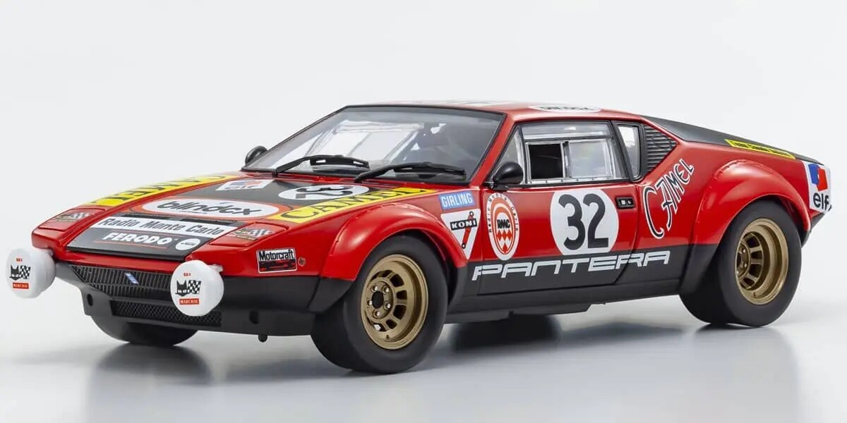 京商 1/18 De Tomaso Pantera 1972 LM #32 KYOSHO 1/18 Scale De Tomaso Pantera 1972 LM #32 Red Black