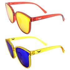 Global Vision Eyewear Athena Fashion Sunglasses for Women 2 Pairs Crystal Red