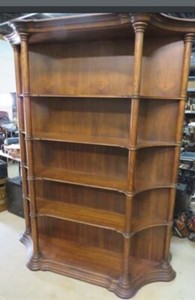 Drexel Heritage Cherry Bookcase Open Shelf 86 X 83” W XL Library Wall Unit