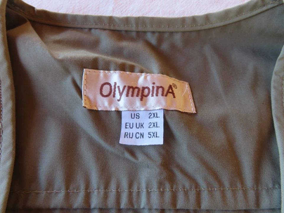 OlympinA Fishing Vest Mens 2XL Hunting Photography Pockets - 10 Outside 4 In NWT - Image 3 of 4