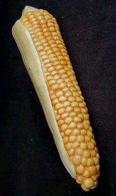 VTG MCM Signed ZACCAGNINI Majolica Italy Ceramic Sculpture Ear of Corn 10''