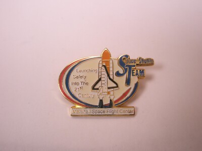 Marshall Space Flight Center Shuttle Launch Team Vintage Tie Tack Lapel Pin u88