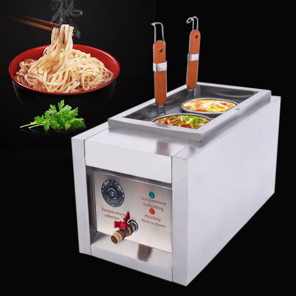 TwoHole Electric Noodle Cooking Machine Pasta Cooker+2 Basket 2000W