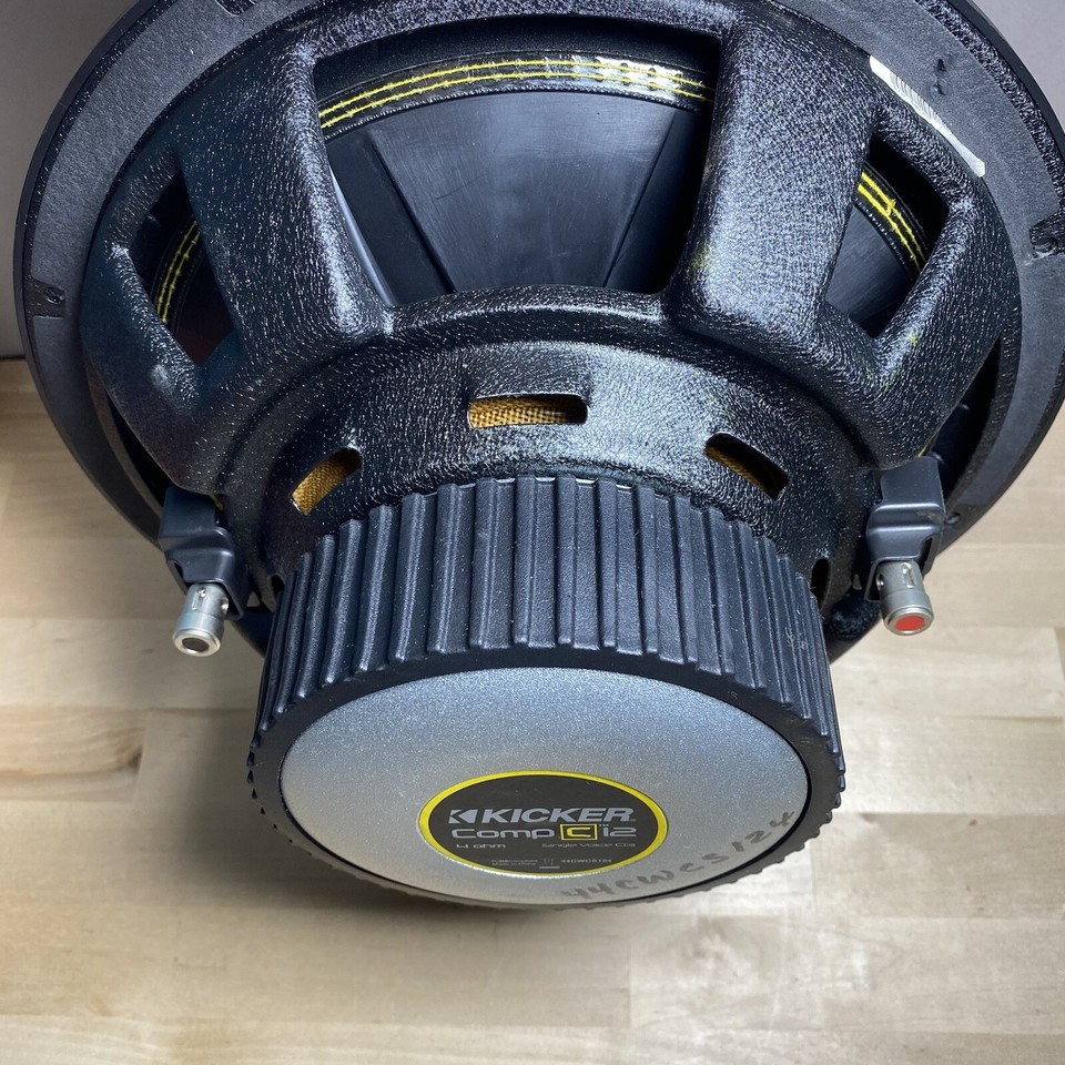 KICKER 44CWCD124 600W 12 Inch Comp C Series SVC 4Ohm Car Subwoofer Sub