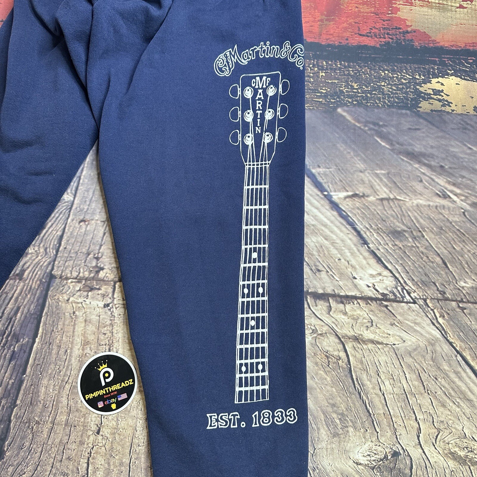 Rare Vtg Martin Guitar Sweatpants Pants 80s USA Mens … Gem