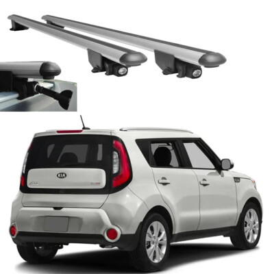 for Kia Soul 2014-2023 Roof Racks Cross Bars Cross Rail Silver