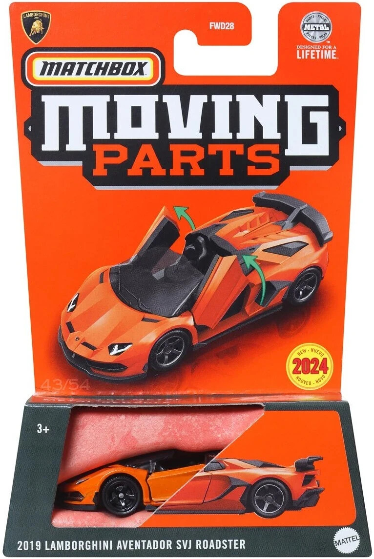 Matchbox Moving Parts 2019 Lamborghini Aventador SVJ Roadster 1:64