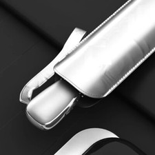 Women Automatic Flat Umbrella Metal Three Folding Portable Anti-UV Sunny Rainy